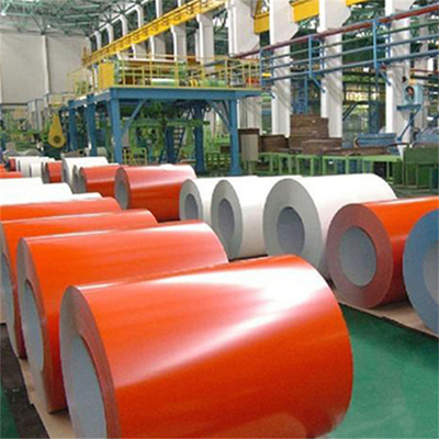 کویل های فولادی گالوانیزه 0.11 میلی متری Ppgi Ppgl رنگی از پیش رنگ شده